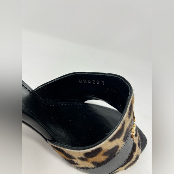 Louis Vuitton Revival LV Calf Pony Hair Leopard Print Mule Heel Sandal 37 EU - Picture 2 of 8